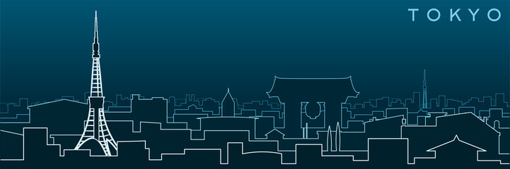 Tokyo Multiple Lines Skyline and Landmarks