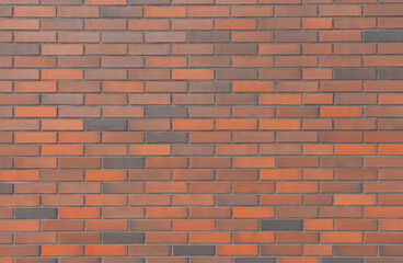 Brick wall. Orange brick. Horizontal placing.