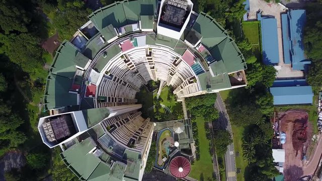 Singapore aerial view of buildings from drone 19