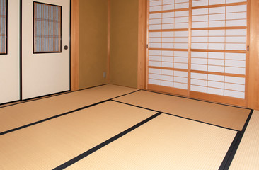 和室。日本の伝統的な建築様式。