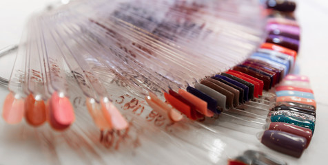 Nails variety samples for manicure. The color of Polish for manicure. Design for nails. Nails...
