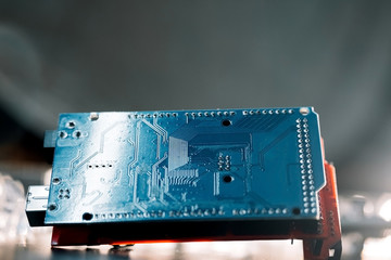 Parts for assembly cnc machine. arduino board for controlling the machine.