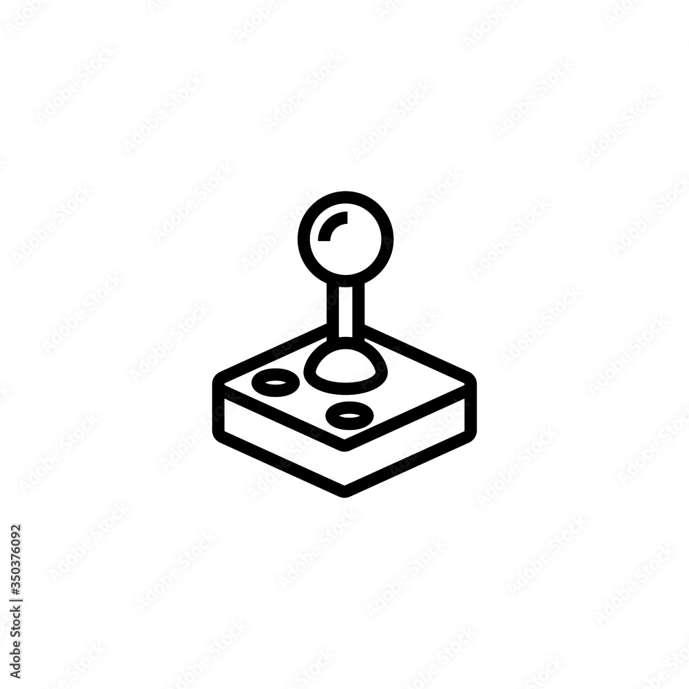 Poster controller vector icon in linear, outline icon isolated on white background