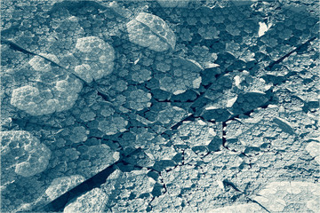 3D render. The embossed background texture, 3d illustration, volumetric drawing. Textures for the design. Three-dimensional texture. 3D Fractal shape.