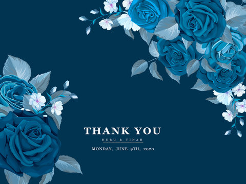 Blue floral background flower Royalty Free Vector Image
