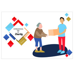 International Day Of Charity day background. vector illustration. poster