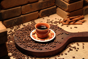 Um café preto no inverno sulino.