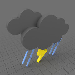 Thunderstorm weather symbol