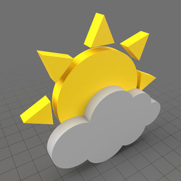 Partly cloudy weather symbol