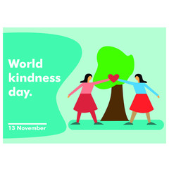 World Kindness Day Illustration Background. banner. vector illustration