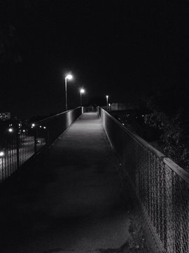 Elevated Walkway At Night