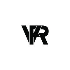 vfr letter original monogram logo design