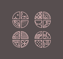 Art Deco coffee chevrons brown