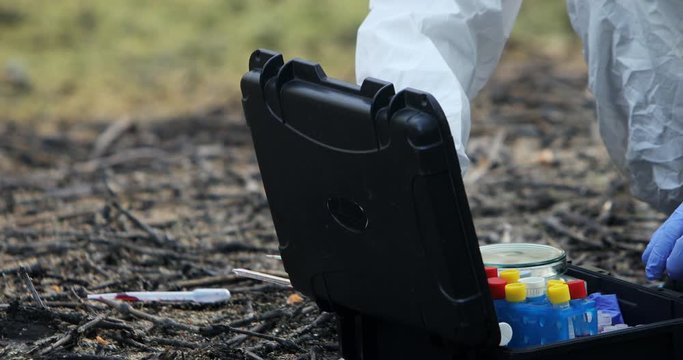 Biological tests conduction on a lake contaminated with pharmaceutical waste.