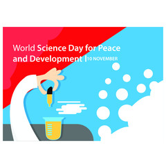 World science day for peace and development illustration background