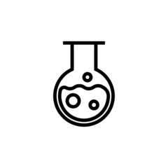 Science vector icon in linear, outline icon isolated on white background