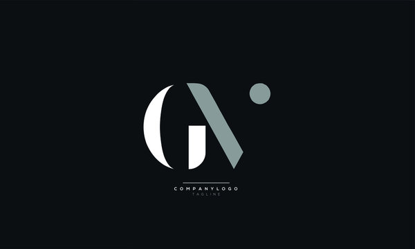GV Letter Logo Alphabet Design Icon Vector Symbol