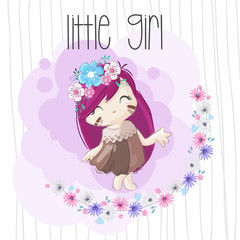 cute little boy tribal with seamless pattern