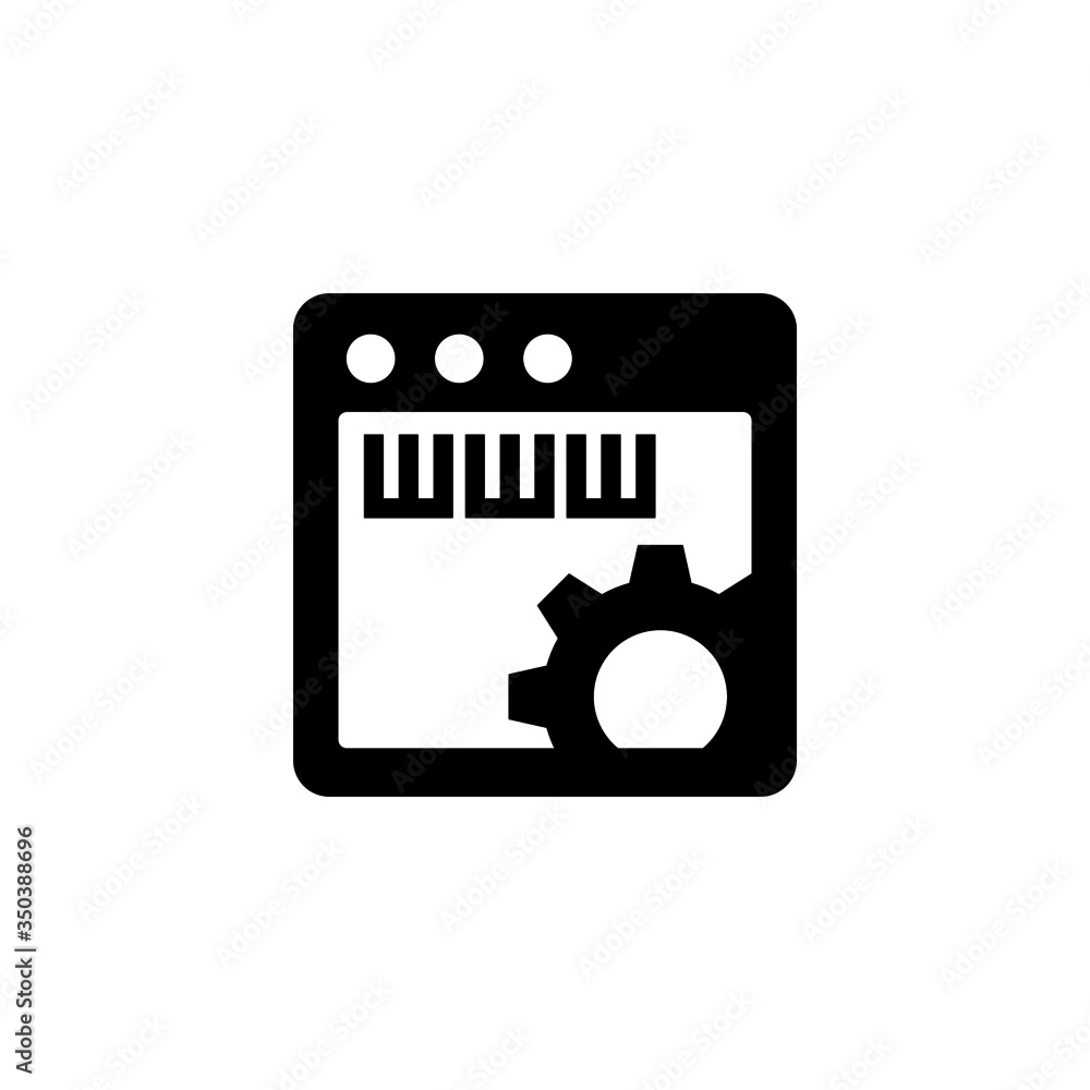 Poster page setting interface symbol icon in black solid flat design icon isolated on white background