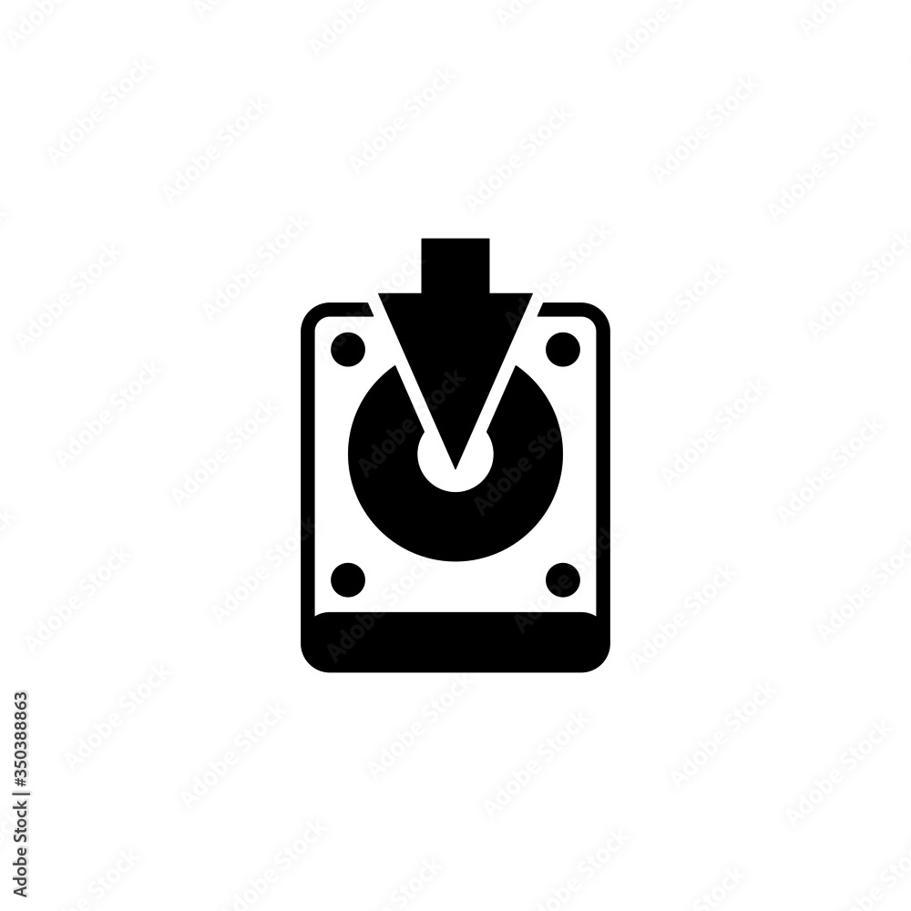 Poster save file vector icon in black solid flat design icon isolated on white background