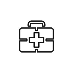 Medical kit icon flat vector design