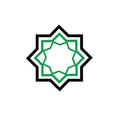 islamic religion icon logo vector