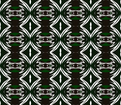 British Racing Green, Round Repeat. Abstract Circle Design