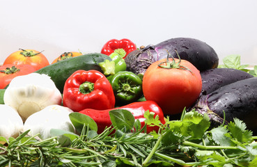 Fresh an healthy vegetables on clear background