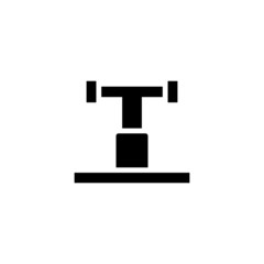 Lifter icon vector in black solid flat design icon isolated on white background