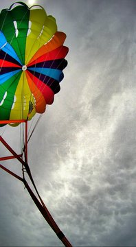 Low Angle View Of Parachute