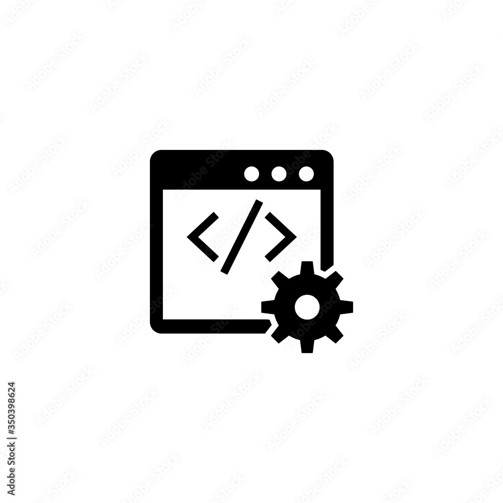 Poster website optimization icon vector in black solid flat design icon isolated on white background