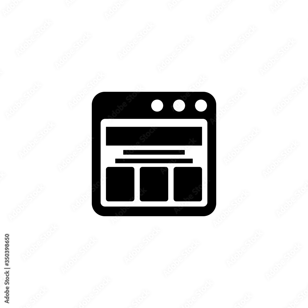 Poster user interface icon vector in black solid flat design icon isolated on white background