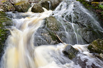 Water rushing over rocks in a stream