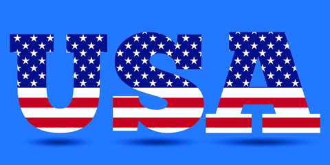America font design from nation flag