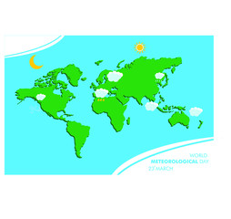 world meteorological day vector Illustration background