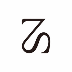letter z simple curves design logo vector