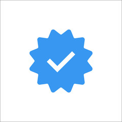 Instagram verified badge icon. VectorIllustration