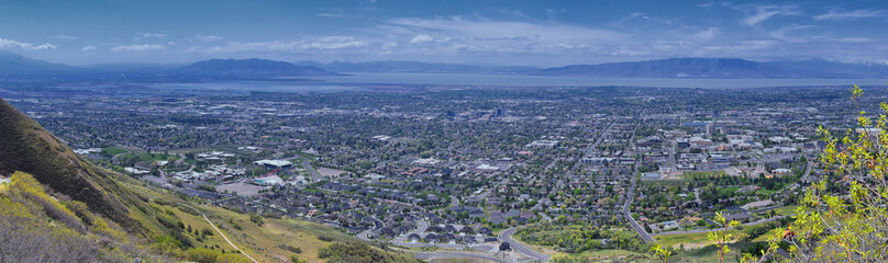 Provo Landscape and Utah Lake views from the Bonneville Shoreline Trail (BST) and the Y trail, which follows the eastern shoreline of ancient Lake Bonneville, now the Great Salt Lake, along the Wasatc