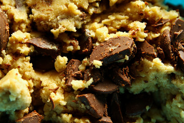 Mixed all the ingredient for chocolate chip cookies