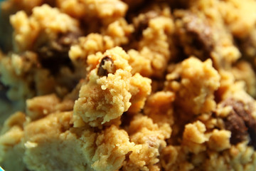 Mixed all the ingredient for chocolate chip cookies
