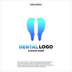 Initial Letter I Dental Logo Design Template