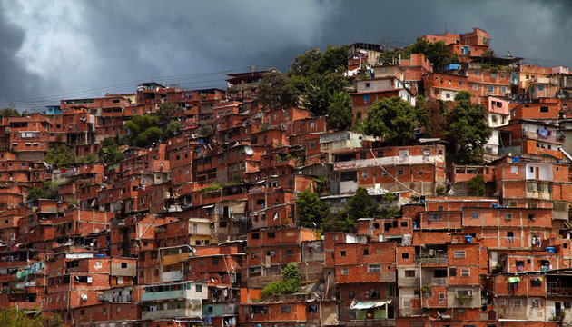 In the crowded and troubled city of Caracas, Venezuela, residents build homes on top of each other in any space available.