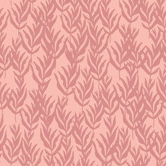 Jungle plants leaves seamless pattern in vintage style. Retro tropical leaf wallpaper