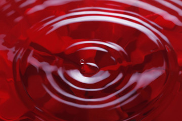 A drop of water falling into the water