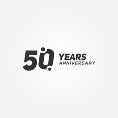 50 Years Anniversary Vector Design