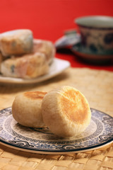 Mooncakes on a plate