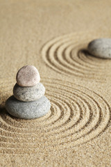 Fototapeta na wymiar Zen stones in rock garden