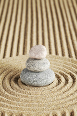 Fototapeta na wymiar Zen stones in rock garden