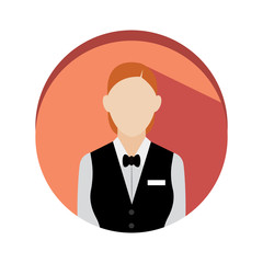 Isolated waiter icon