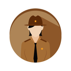 Isolated ranger icon